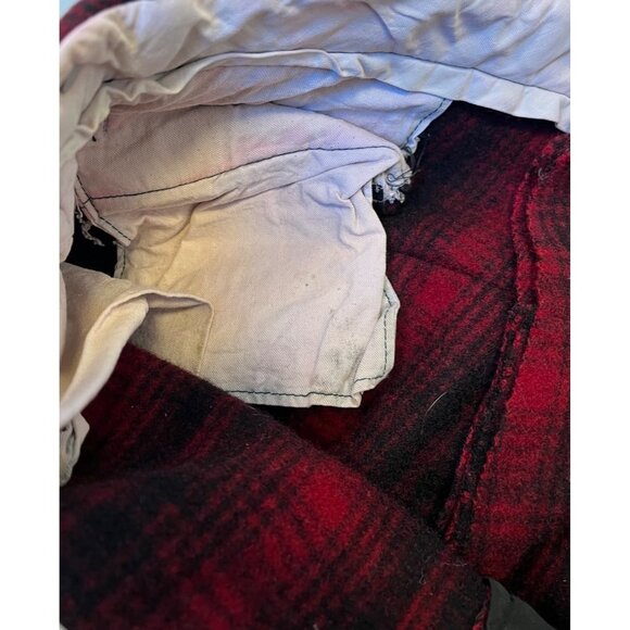 Vintage 1940s Woolrich Mens Plaid Wool Hunting Pants 40 x 31 Red Black Workwear - Picture 8 of 8